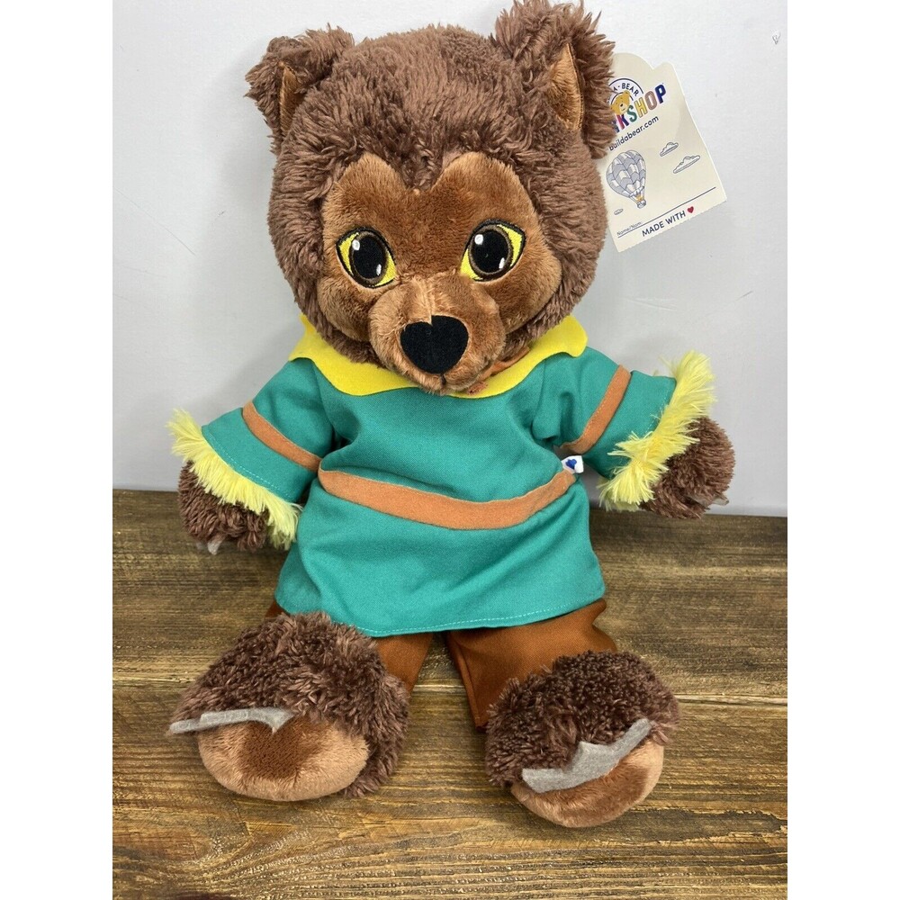 Build a Bear Workshop 2022 16” Brown Werewolf Plush With Wizard Of Oz Scarecrow